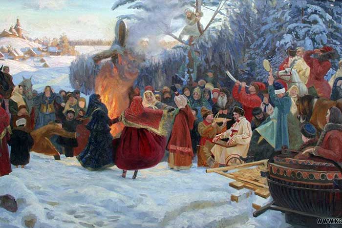 Обряд сжигания чучела на масленицу на Руси Обряд сжигания чучела на масленицу на Руси