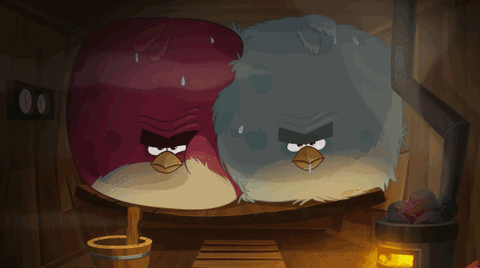 Angry Birds в сауне
